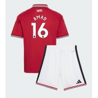Manchester United Amad Diallo #16 Hemmatröja Barn 2026-27 Kortärmad (+ Korta byxor)